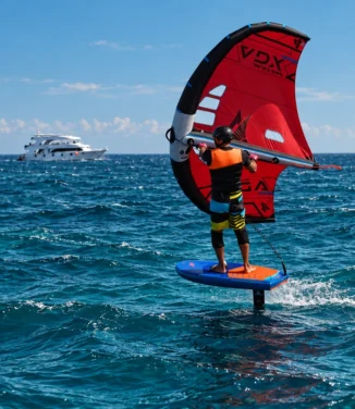 Dahab wing foil running